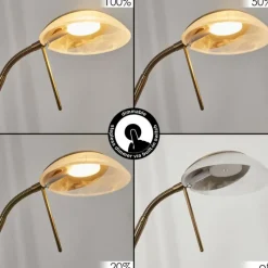 hofstein Lampadaire Biot LED Vieux laiton, 2 lumières