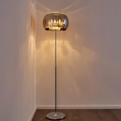 hofstein Lampadaire Blacklick Chrome, 4 lumières