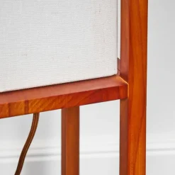 Lampes En Tissu-hofstein Lampadaire Blandin Bois foncé, 2 lumières