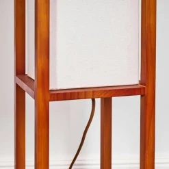 Lampes En Tissu-hofstein Lampadaire Blandin Bois foncé, 2 lumières