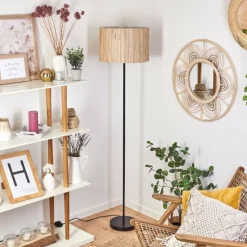 Lampes En Tissu-hofstein Lampadaire Bongal Noir, 1 lumière