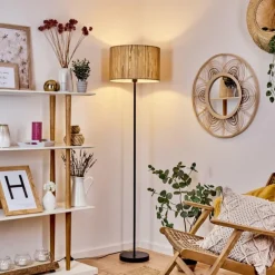 Lampes En Tissu-hofstein Lampadaire Bongal Noir, 1 lumière