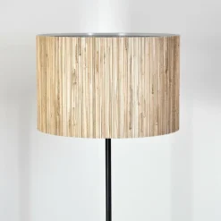 Lampes En Tissu-hofstein Lampadaire Bongal Noir, 1 lumière