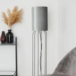 Lampes En Tissu-hofstein Lampadaire Bornalle Noir, 1 lumière