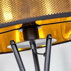 Lampes En Tissu-hofstein Lampadaire Boromata Noir, 1 lumière