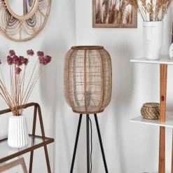 Lampes Vintages & Rétros-hofstein Lampadaire Boudou Noir, 1 lumière