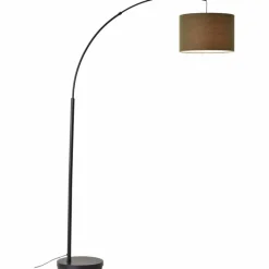 Lampes En Tissu-Luminaires Brilliant Lampadaire Brilliant Aike Noir, 1 lumière