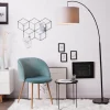 Lampes En Tissu-Luminaires Brilliant Lampadaire Brilliant Aike Noir, 1 lumière