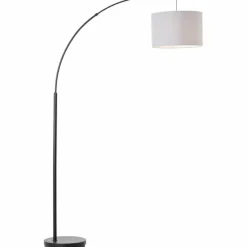 Lampes En Tissu-Luminaires Brilliant Lampadaire Brilliant Aike Noir, 1 lumière