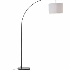 Lampes En Tissu-Luminaires Brilliant Lampadaire Brilliant Aike Noir, 1 lumière