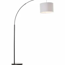 Lampes En Tissu-Luminaires Brilliant Lampadaire Brilliant Aike Noir, 1 lumière