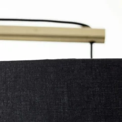 Lampes En Tissu-Luminaires Brilliant Lampadaire Brilliant Annice Or, Noir, 1 lumière