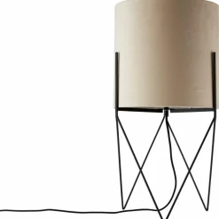 Lampes En Tissu-Luminaires Brilliant Lampadaire Brilliant Atami Noir, 1 lumière