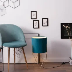 Lampes En Tissu-Luminaires Brilliant Lampadaire Brilliant Atami Or, 1 lumière