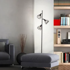 Lampes Industrielles-Luminaires Brilliant Lampadaire Brilliant Avia Écru, Noir, 3 lumières