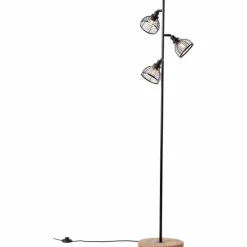 Lampes Industrielles-Luminaires Brilliant Lampadaire Brilliant Avia Écru, Noir, 3 lumières