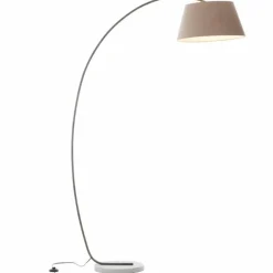 Lampes En Tissu-Luminaires Brilliant Lampadaire Brilliant Brok Gris, 1 lumière