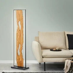 Luminaires Scandinaves-Luminaires Brilliant Lampadaire Brilliant Chaumont LED Écru, Noir, 1 lumière