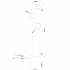 Luminaires Scandinaves-Luminaires Brilliant Lampadaire Brilliant Cheesy LED Noir, 1 lumière