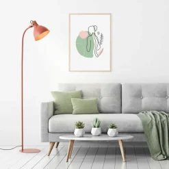 Luminaires Scandinaves-Luminaires Brilliant Lampadaire Brilliant Erena Rouge, 1 lumière