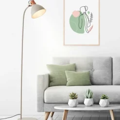 Luminaires Scandinaves-Luminaires Brilliant Lampadaire Brilliant Erena Gris, 1 lumière