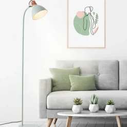 Luminaires Scandinaves-Luminaires Brilliant Lampadaire Brilliant Erena Vert, 1 lumière