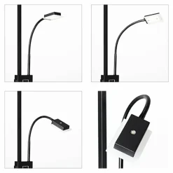 Luminaires Brilliant Lampadaire Brilliant Forrester LED Noir, 2 lumières* Éclairage Led