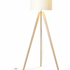 Lampes En Tissu-Luminaires Brilliant Lampadaire Brilliant Galance Bois clair, 1 lumière