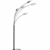 Suspension Verre Fumé-Luminaires Brilliant Lampadaire Brilliant Glasini Noir, 5 lumières