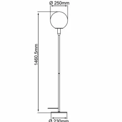 Luminaires Brilliant Lampadaire Brilliant Gould Or, 1 lumière
