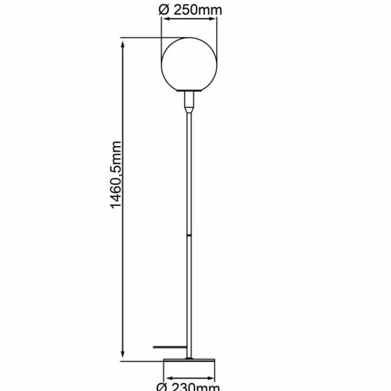 Luminaires Brilliant Lampadaire Brilliant Gould Or, 1 lumière