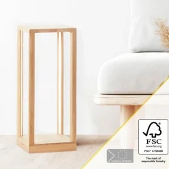 Luminaires Rustiques-Luminaires Brilliant Lampadaire Brilliant Gringer LED Bois clair, 1 lumière