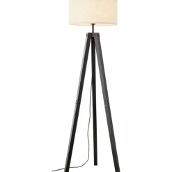 Lampes En Tissu-Luminaires Brilliant Lampadaire Brilliant Holbrook Noir, 1 lumière