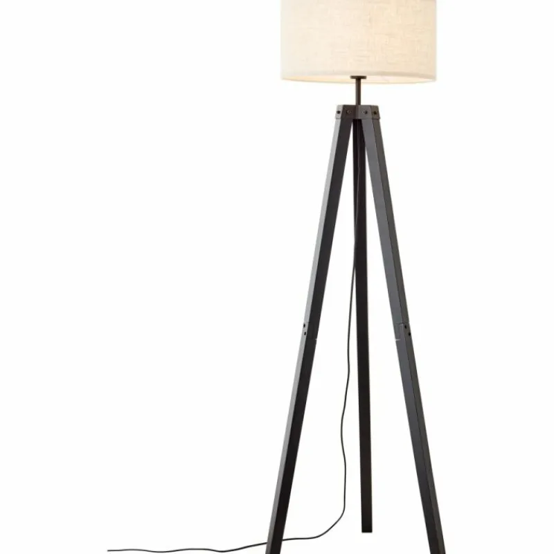 Lampes En Tissu-Luminaires Brilliant Lampadaire Brilliant Holbrook Noir, 1 lumière