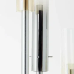 Lampes Dorées-Luminaires Brilliant Lampadaire Brilliant Inez LED Argenté, 5 lumières