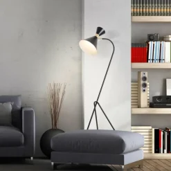 Lampes Dorées-Luminaires Brilliant Lampadaire Brilliant Jervis Or, Noir, 1 lumière