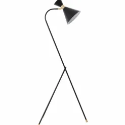 Lampes Dorées-Luminaires Brilliant Lampadaire Brilliant Jervis Or, Noir, 1 lumière