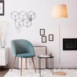 Lampes En Tissu-Luminaires Brilliant Lampadaire Brilliant Lunde Écru, Blanc, 1 lumière