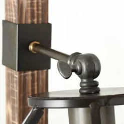 Luminaires Rustiques-Luminaires Brilliant Lampadaire Brilliant Matrix Bois foncé, Noir, 1 lumière