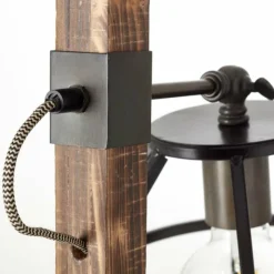 Luminaires Rustiques-Luminaires Brilliant Lampadaire Brilliant Matrix Bois foncé, Noir, 1 lumière