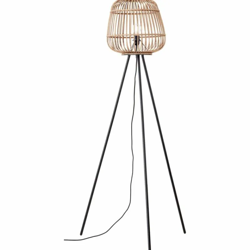 Luminaires Rustiques-Luminaires Brilliant Lampadaire Brilliant Nikka Noir, 1 lumière