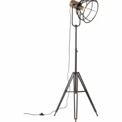 Lampes Industrielles-Luminaires Brilliant Lampadaire Brilliant Reece Cuivre, Noir, 1 lumière