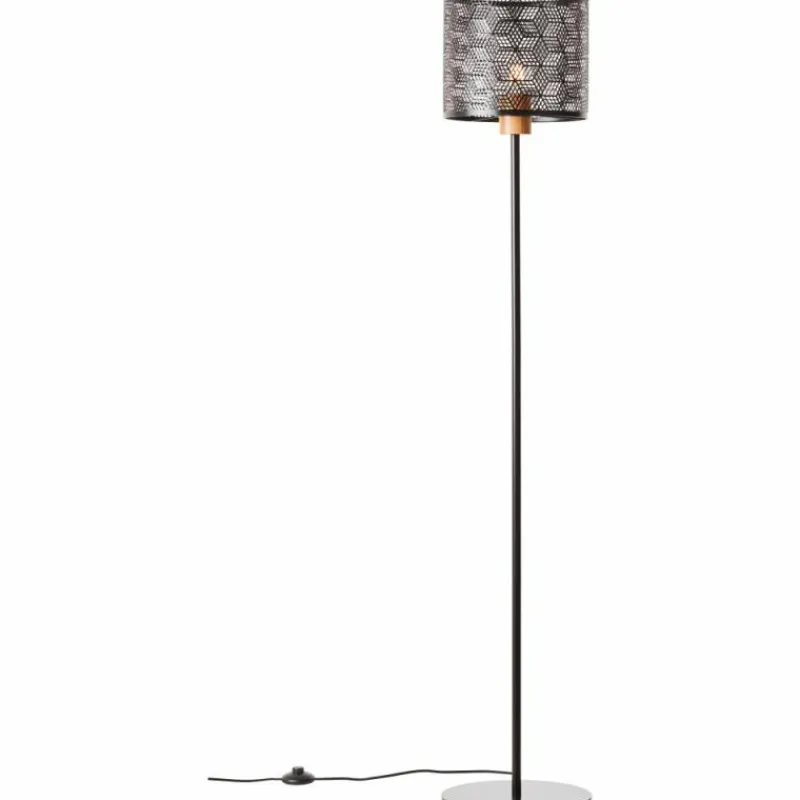 Luminaires Brilliant Lampadaire Brilliant Santy Noir, 1 lumière* Lampadaires Et Lampes Sur Pied