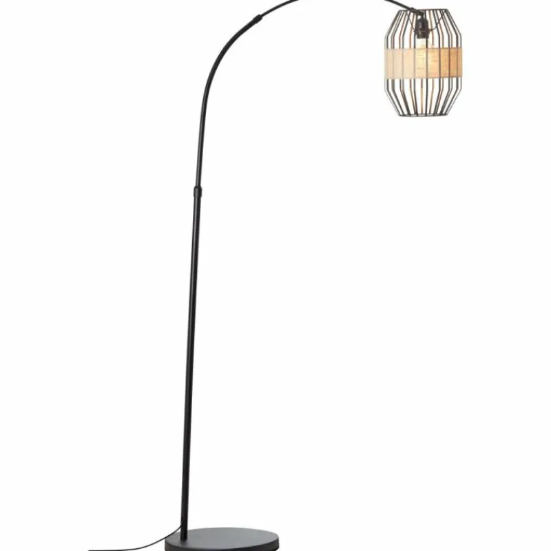 Lampes En Tissu-Luminaires Brilliant Lampadaire Brilliant Slope Noir, 1 lumière