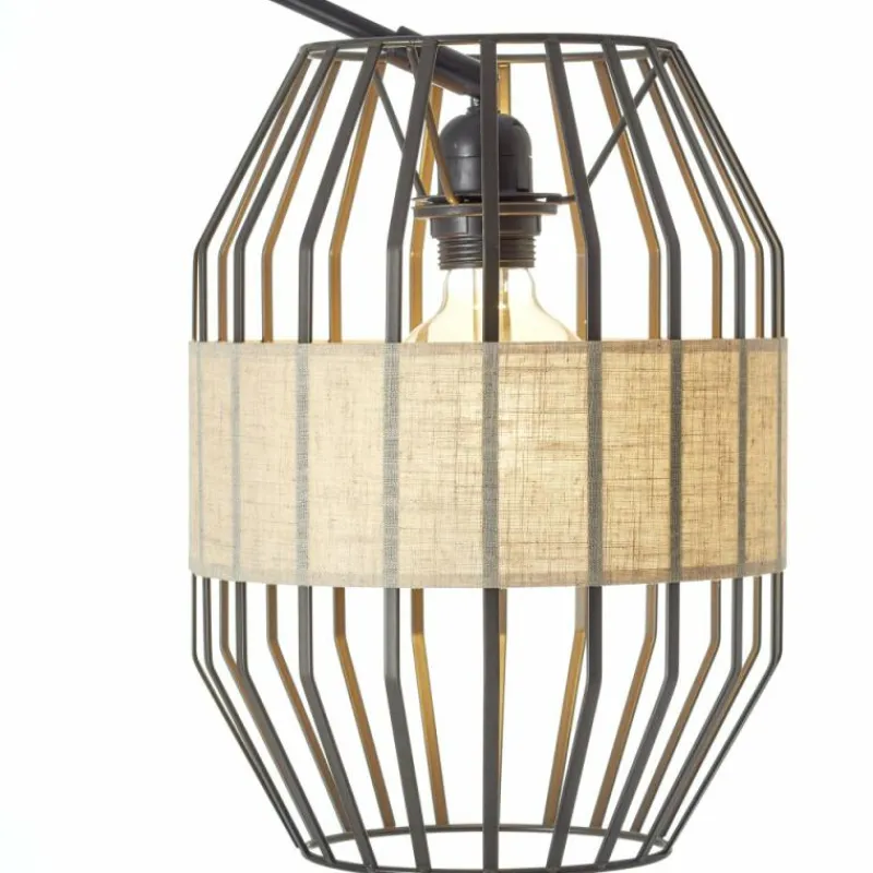 Lampes En Tissu-Luminaires Brilliant Lampadaire Brilliant Slope Noir, 1 lumière