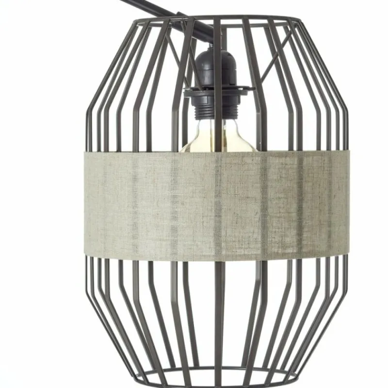 Lampes En Tissu-Luminaires Brilliant Lampadaire Brilliant Slope Noir, 1 lumière