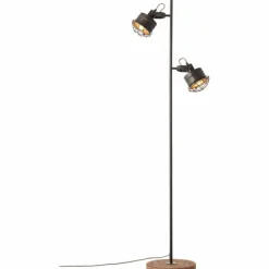 Lampes Vintages & Rétros-Luminaires Brilliant Lampadaire Brilliant-Leuchten Unity Écru, Noir, 2 lumières