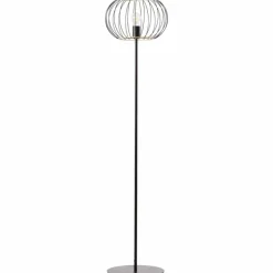 Lampes Vintages & Rétros-Luminaires Brilliant Lampadaire Brilliant-Leuchten Silemia Écru, Noir, 1 lumière