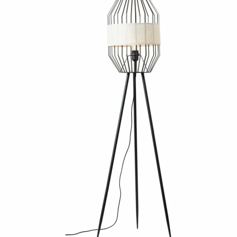 Lampes En Tissu-Luminaires Brilliant Lampadaire Brilliant-Leuchten Slope Noir, 1 lumière