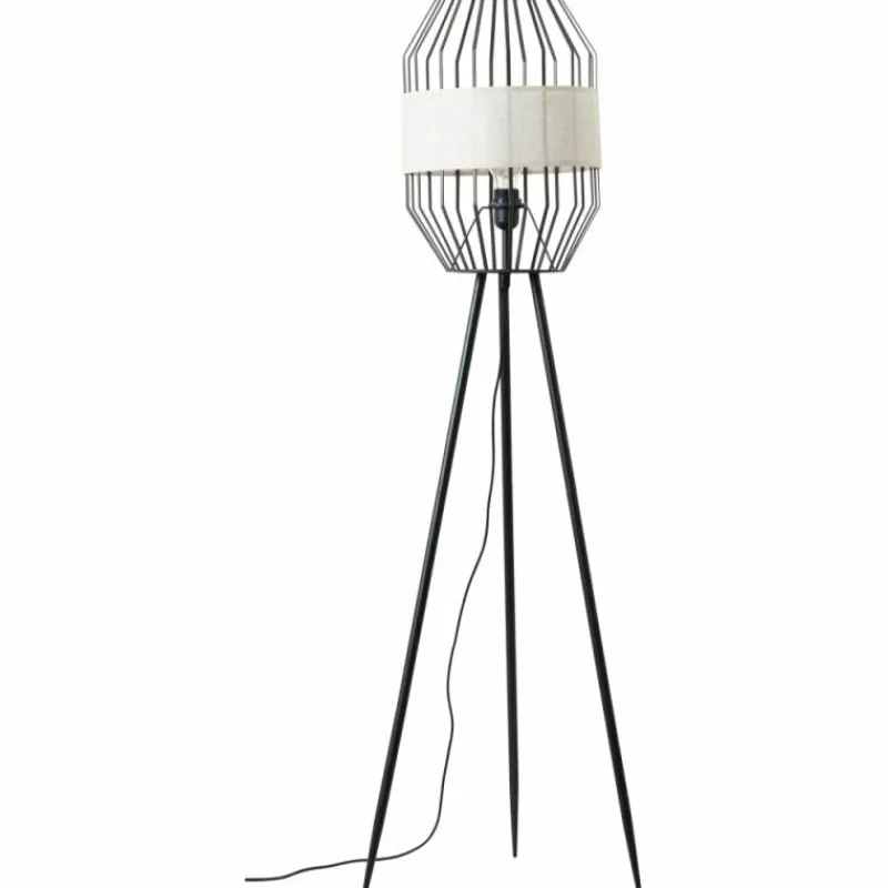 Lampes En Tissu-Luminaires Brilliant Lampadaire Brilliant-Leuchten Slope Noir, 1 lumière